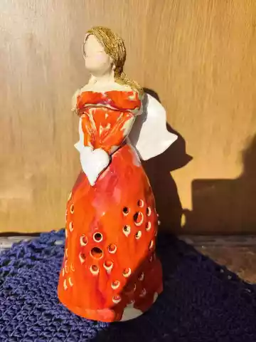 anioł ceramiczne lampion