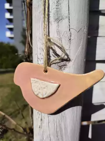 ptaszek ceramiczny zawieszka