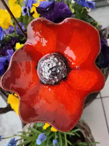 kwiat ceramiczny poidło