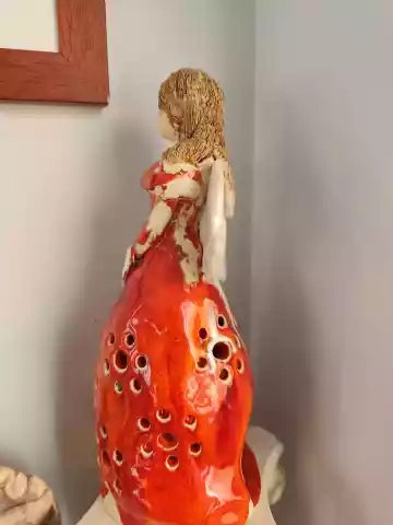 anioł ceramiczne lampion