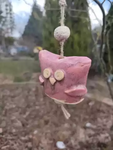 dzwonek ceramiczny sowa