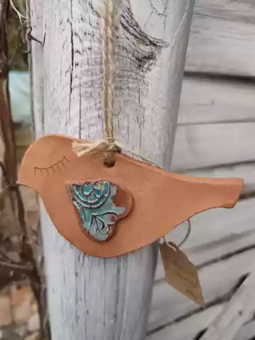 ptaszek ceramiczny zawieszka