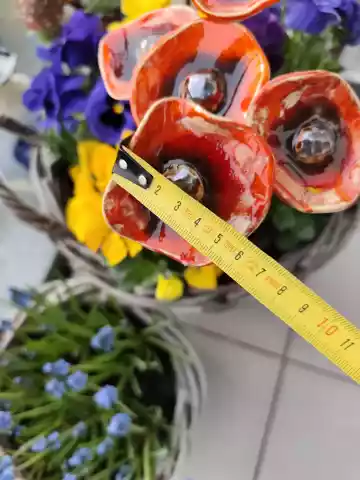 kwiaty ceramiczne 5 szt