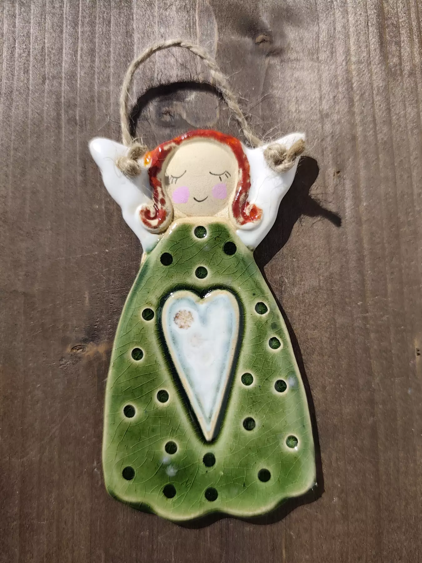 aniołek ceramiczny zawieszka