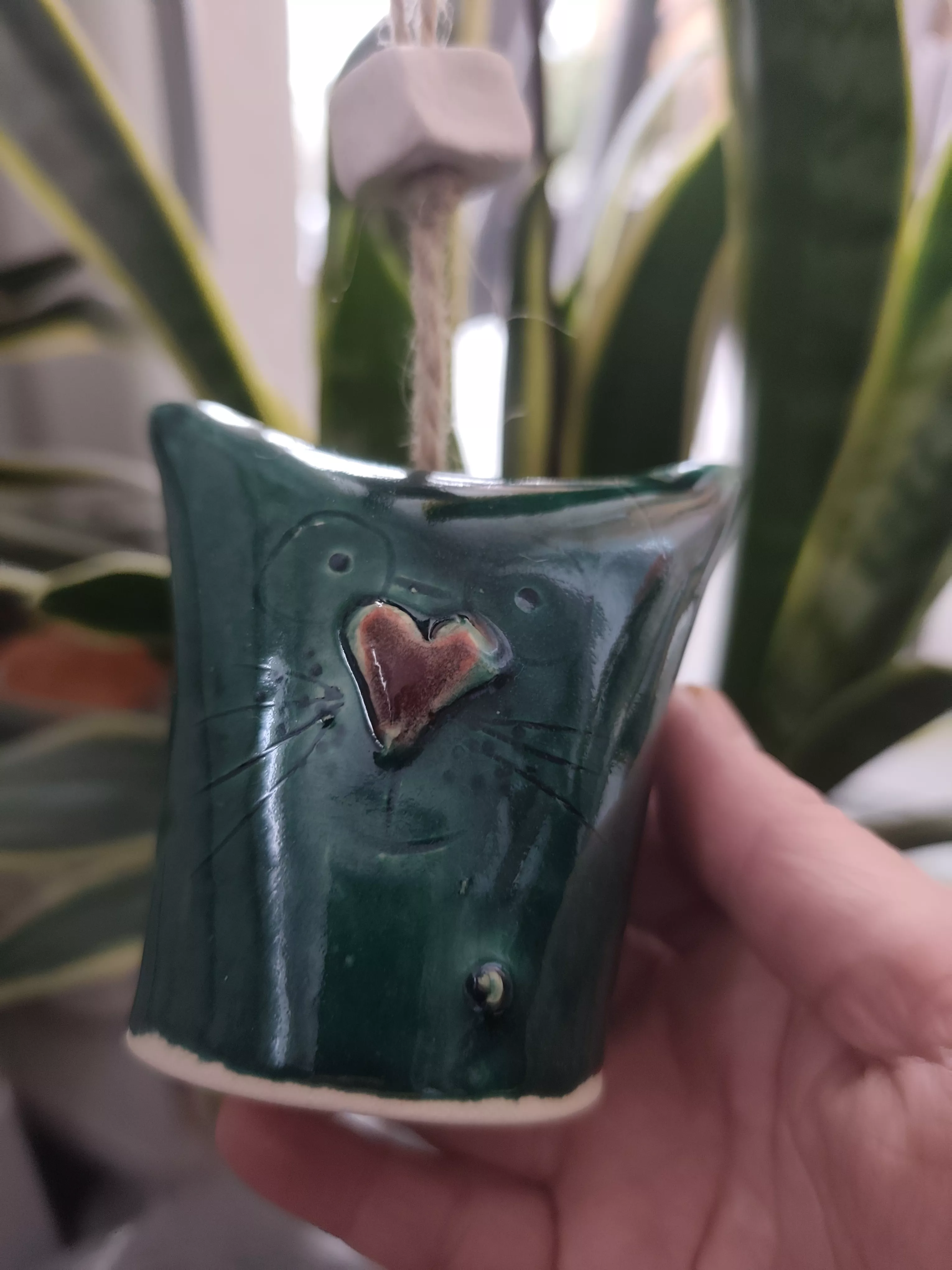 dzwonek ceramiczny kot