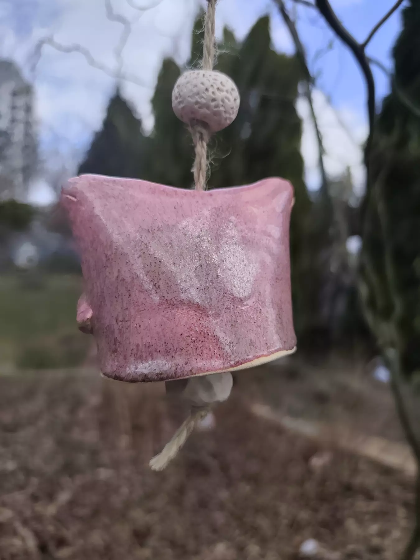 dzwonek ceramiczny sowa