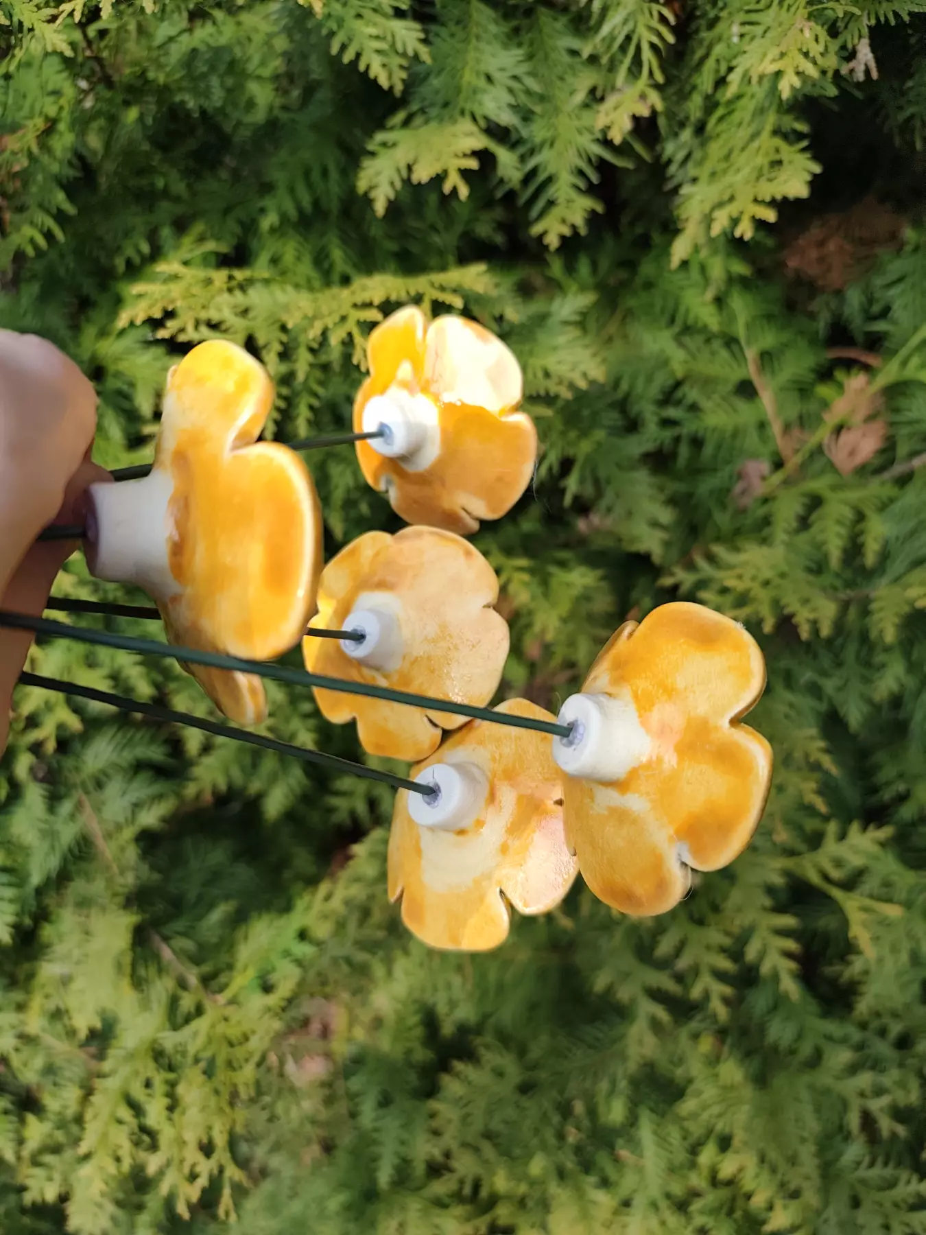 kwiaty ceramiczne 5 szt