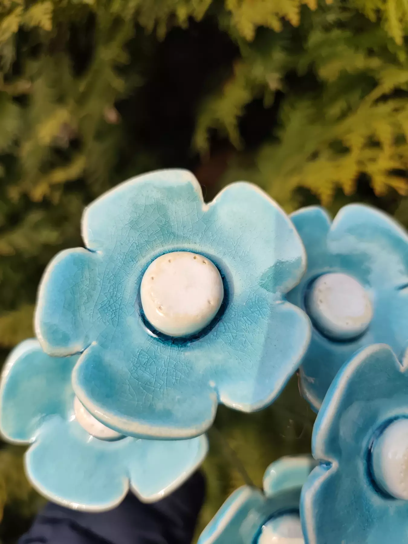 kwiaty ceramiczne 5 szt