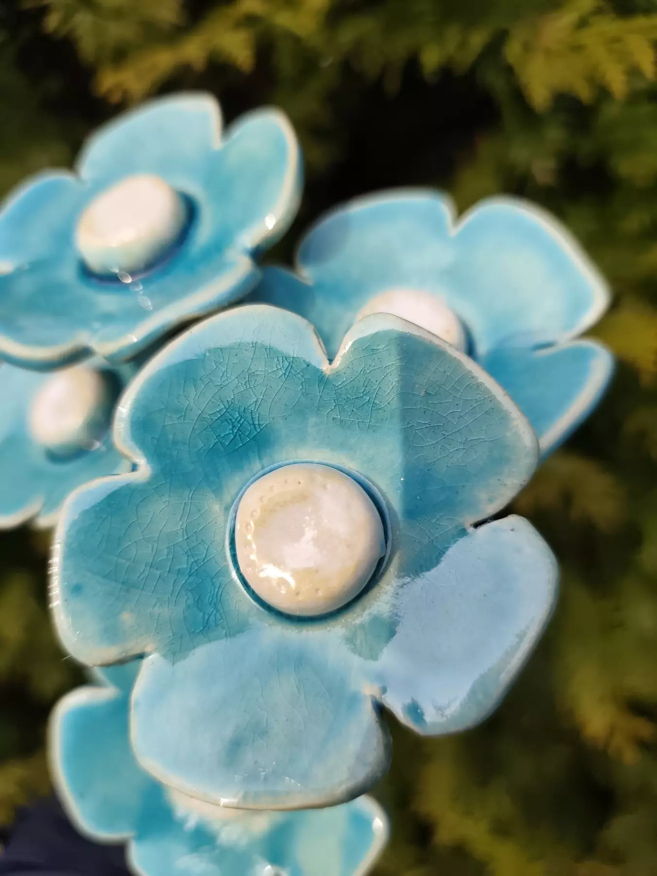 kwiaty ceramiczne 5 szt