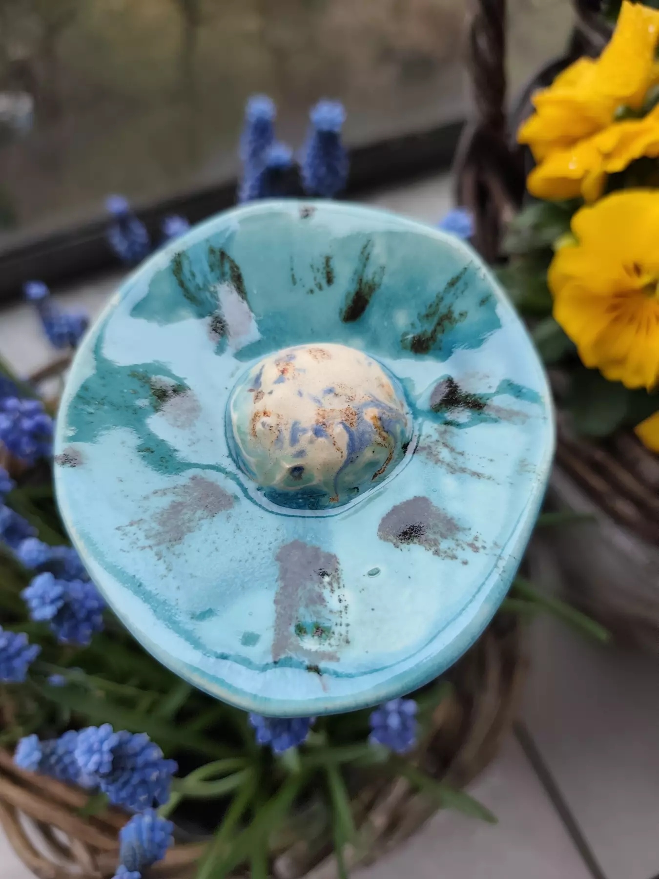 kwiaty ceramiczne na kijku